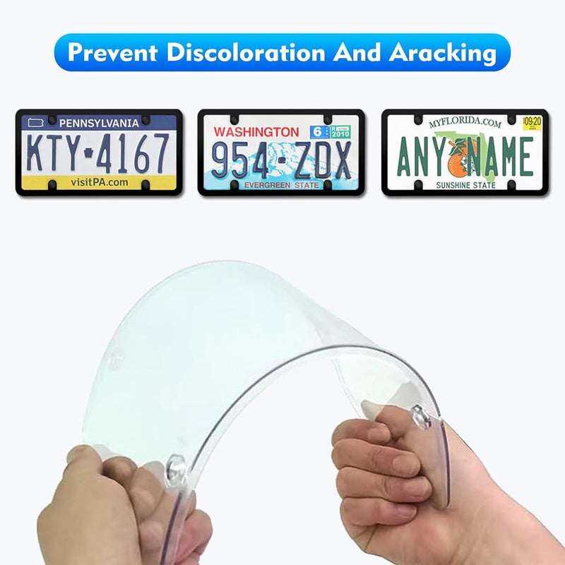 NGHEY Black 2PC Personalized License Plate Frame with Matching Screw Cap Screws for Easy Installation - Image 4